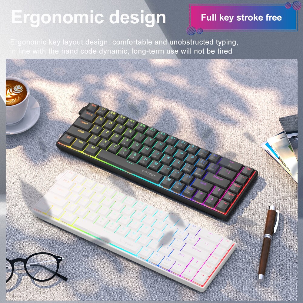 E-YOOSO A68 RGB Mini Slim USB  – Pc Gaming Pink Bewertung und Preis