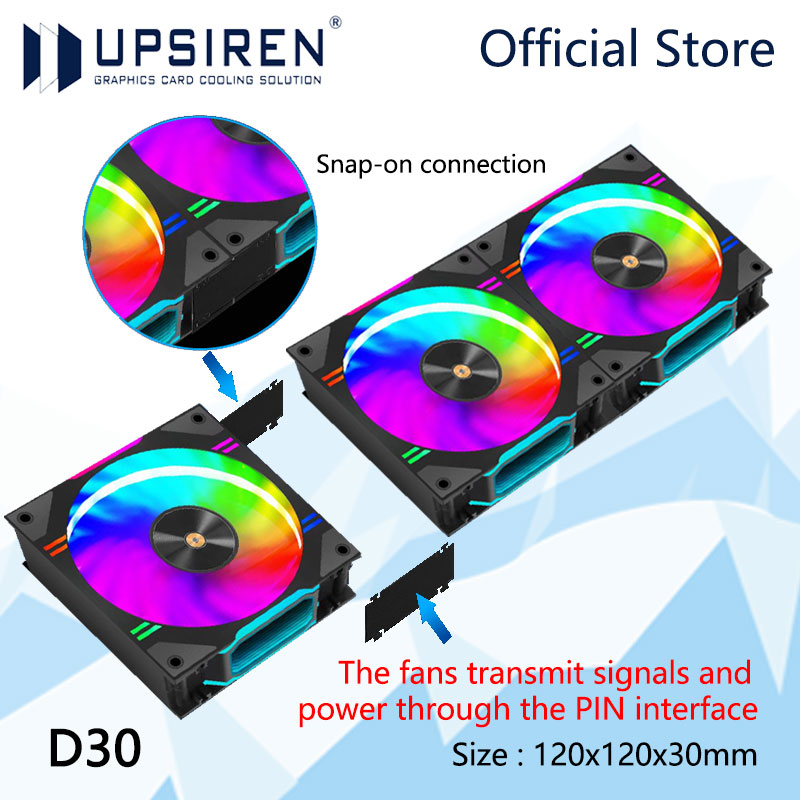 UPSIREN D30 120 x 120 x 30 mm  – Pc Water Cooling Bewertung und Preis