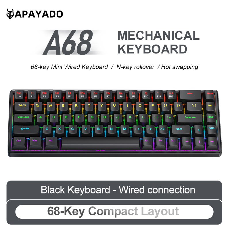 APAYADO A68 Kabelgebundene mec – Pc Gaming Pink Bewertung und Preis